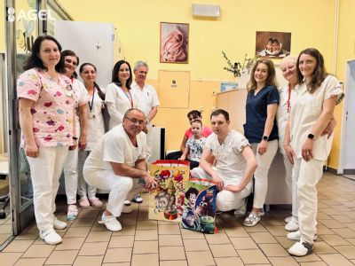 Kolektív detského oddelenia levočskej nemocnice  obdaroval chlapčeka z Ukrajiny